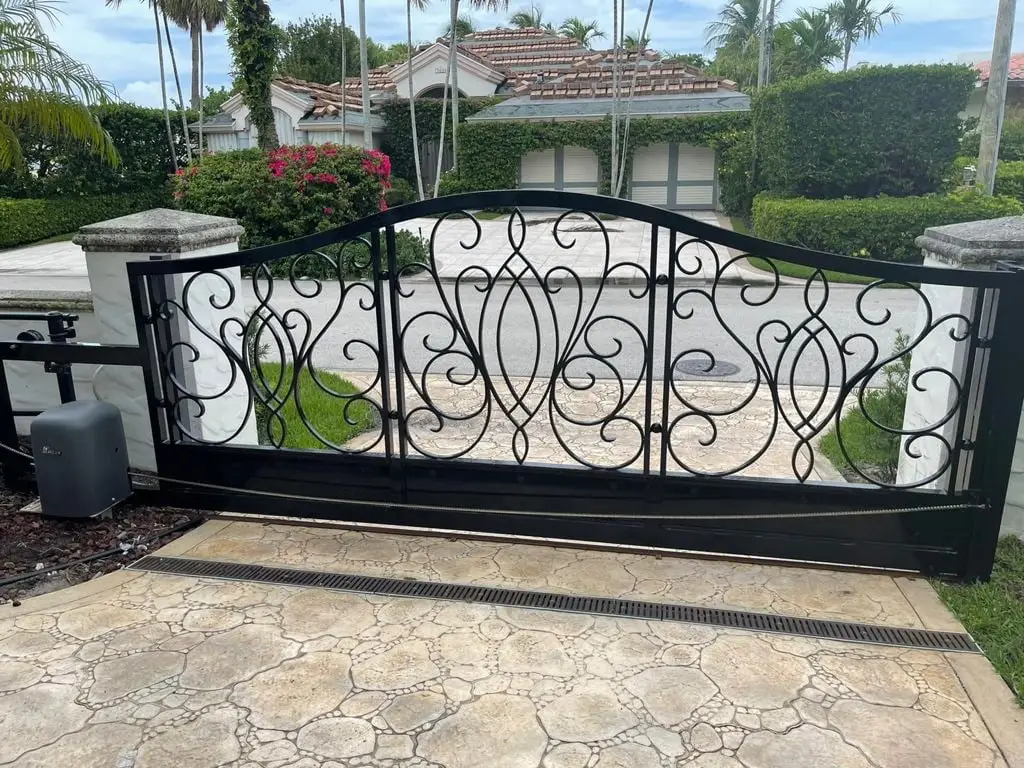 Custom Scroll Design Driveway Gate