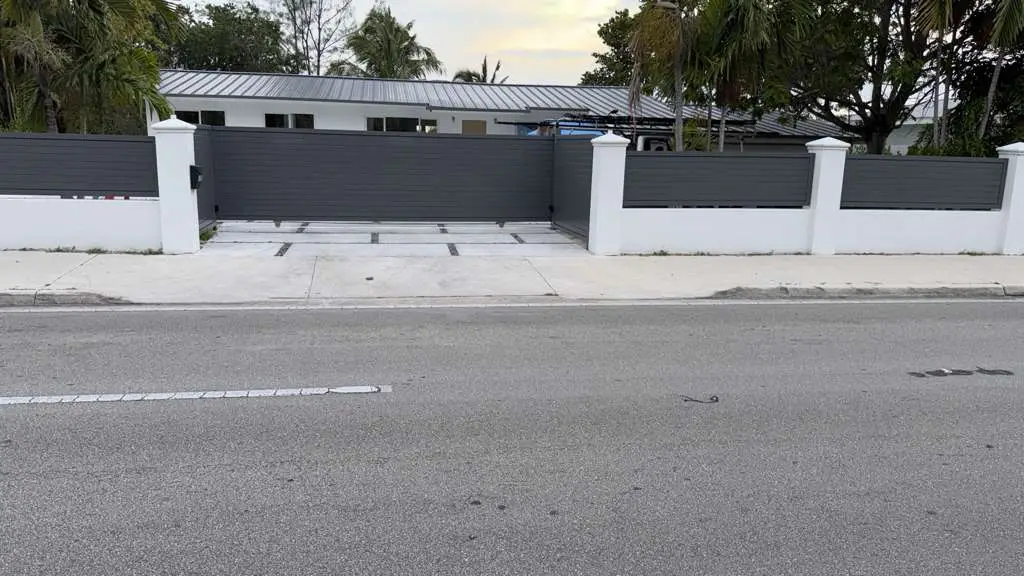Gray Modern Slide Gate Matching Wall