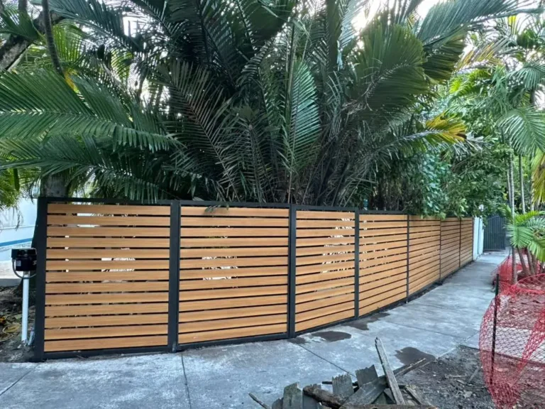Wood fence installation in Palm Beach